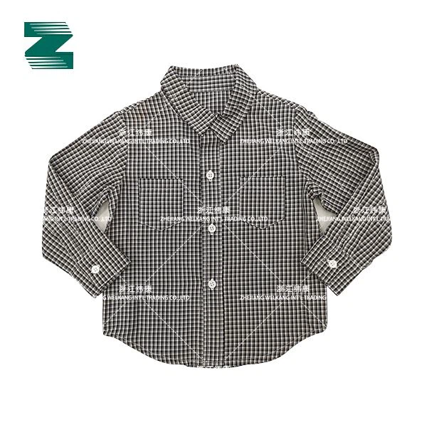 Shirt For Kids In Yarn Dyed Woven Fabric
